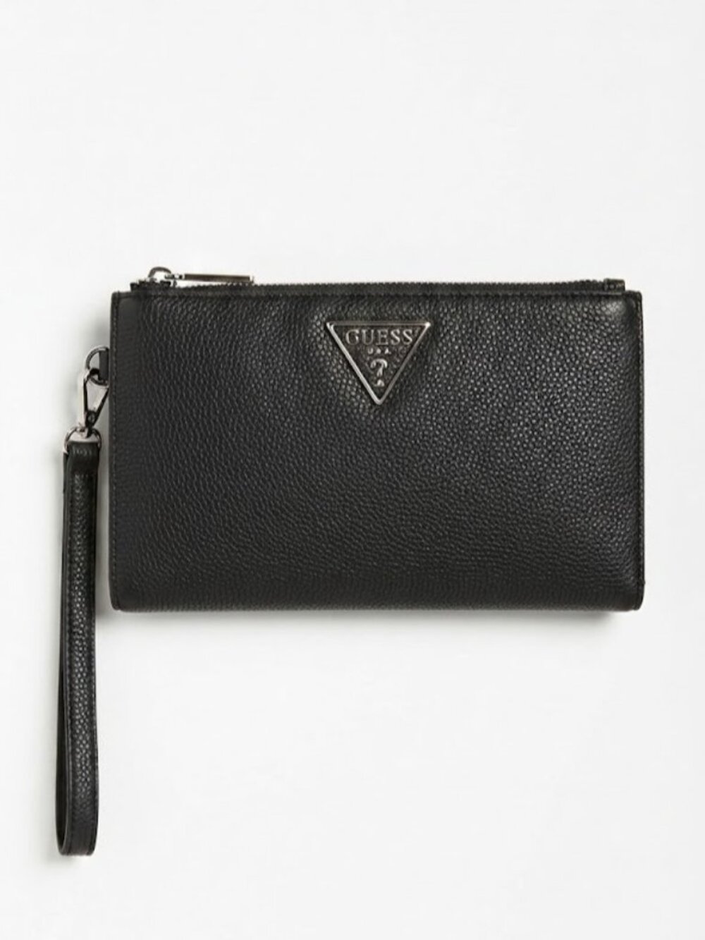GUESS Black Leather Wristlet Wallet